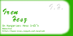 iren hesz business card